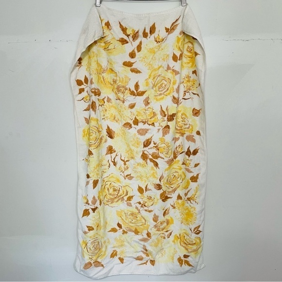 VINTAGE | Floral 70s Cotton Towels of Elegance Martex Made in USA Set of 2 - Picture 1 of 6